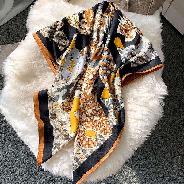 

korean handkerchief with spring and autumn" handkerchief, Blue;gray