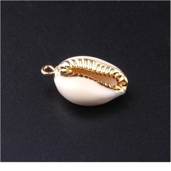 

3pcs natural shell loose beads bracelet shells beads charms sea shell pendant beach charms jewelry wholesale making diy jllram, Black