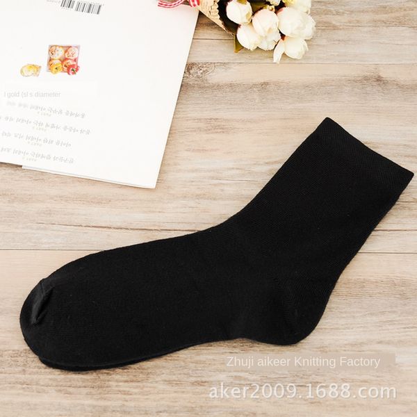 

men's in autumn and winterbusiness stockings stockings stockingscotton stockingsleisure sports sockspure color polyester cotton socks m, Black