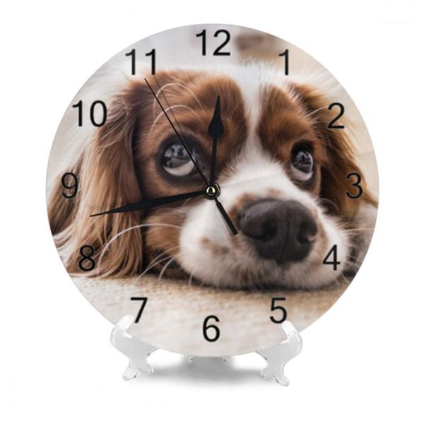 

wall clocks 25cm/10inch decor numeral digital dial mute silent fashion dogs kitchen home decor1