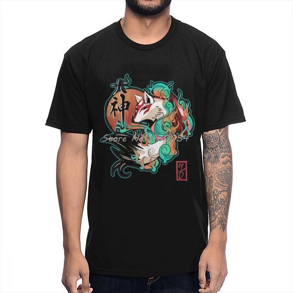 

sport okami amaterasu t shirt men sun goddess healing ps 4 game tshirt men cotton t-shirt anime tees harajuku