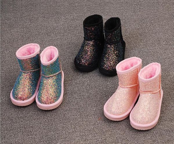 

new winter waterproof children' warm winter boots girls boys kids australian snow boots ly134, Black;grey