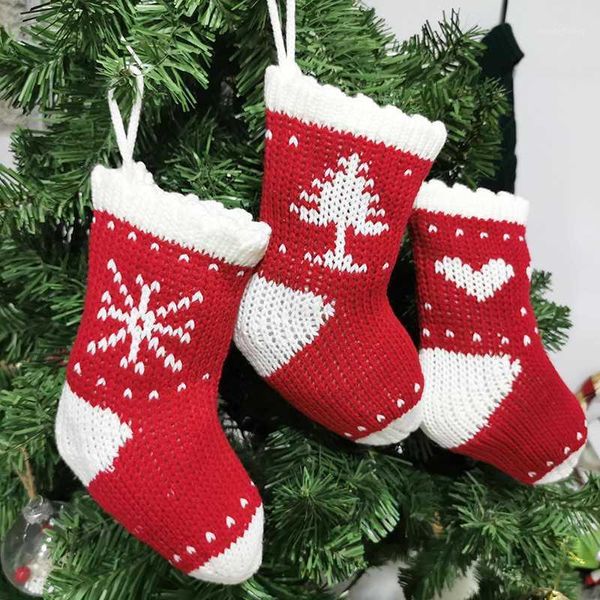 

christmas tree snowflake elk stockings christmas candy gift bag sacks pendant1