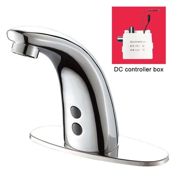 

modern inductive bathroom sink copper cold water touch battery power automatic infrared basin sensor faucet tap home