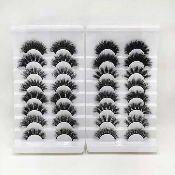 

false eyelashes est 8 pairs 16 mink lashes tray natural long dramatic 3d 25mm