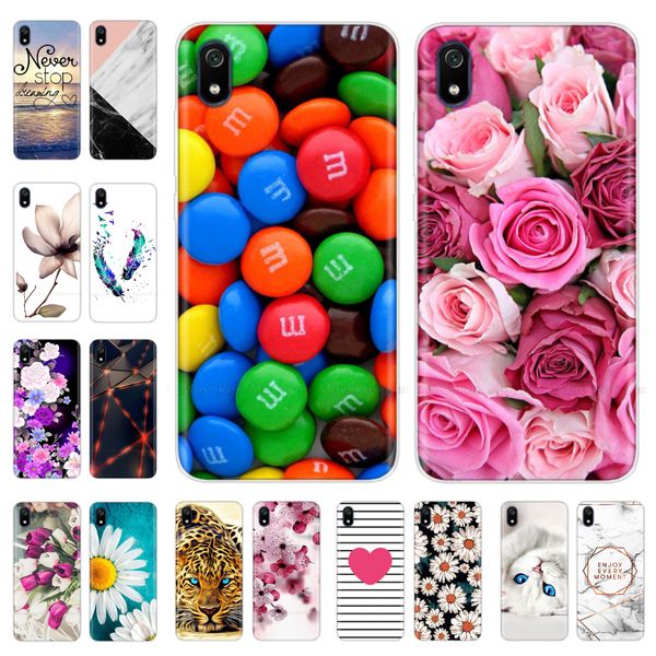 

soft silicone phone xiaomi 7 case on xiomi redmi 7a cute tpu back cover for redmi7a coque