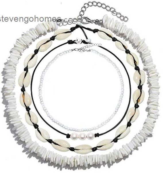 

2019 set shell gravel pearl fragment women's necklace, Silver