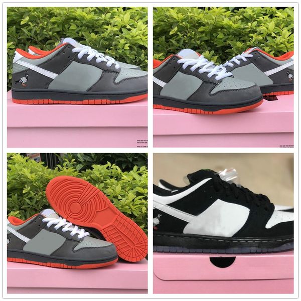 

2021 dunk sb staple nyc pigeon low skateboard shoes men women trainers medium grey white dark grey dove sports sneakers 36-46, White;red
