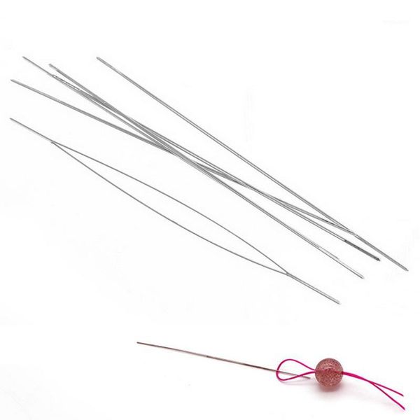 

hoomall 5pcs beading needles 0.3mm threading string/cord pins silver tone needlework sewing tool embroidery tool 5.7cm long1, Black