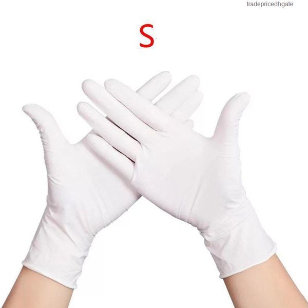 

work 100pcs disposable nitrile washing waterproof real cleaning safety gloves x6hb
