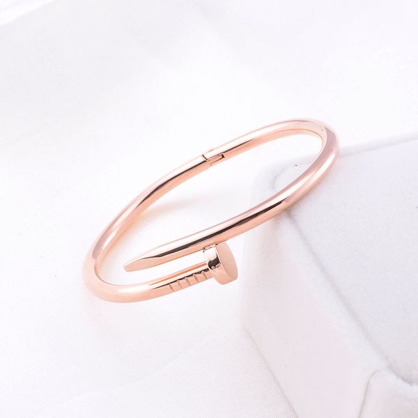 

nail bracelet designer bracelet mens gold bracelet 2020 luxury jewelry women bracelets stainless steel gold plated not allergic never fade, Black