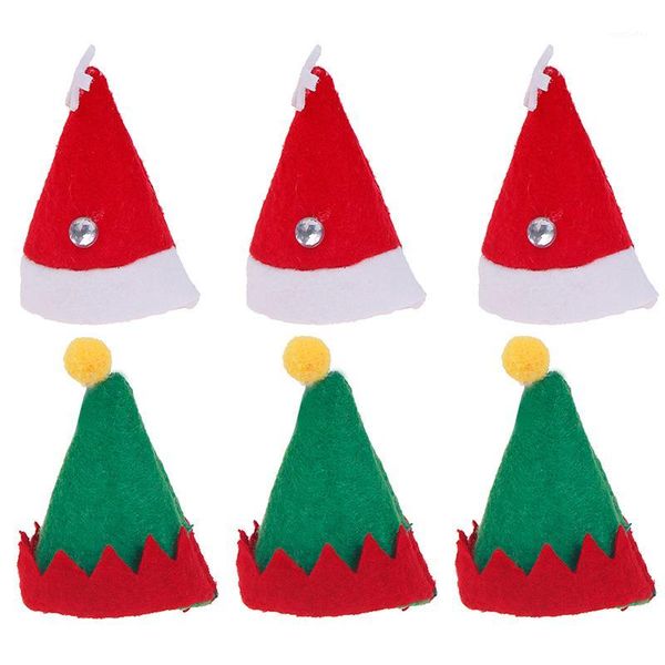 

christmas decorations 12pcs 2021 hat cutlery bag candy gift bags cute pocket fork knife holder table dinner tableware decor1