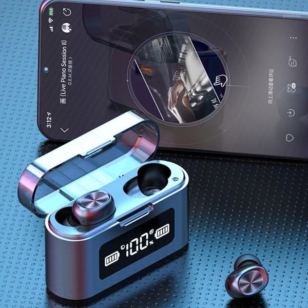 

wireless bluetooth earphone with microphone sports waterproof touch control music earbuds for phone wireless headphones headset1