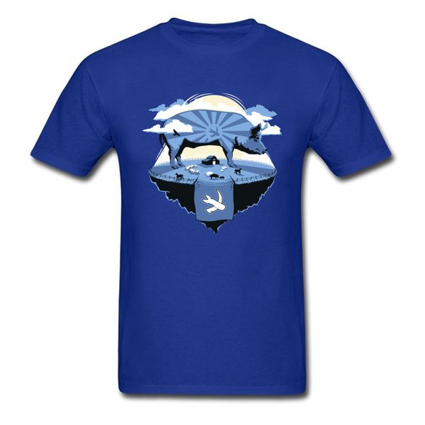 

animal 2018 novelty design blue for big pig farm island print short sleeve cartoon tshirt funny hooded sweatshirt hoodie men t shirt