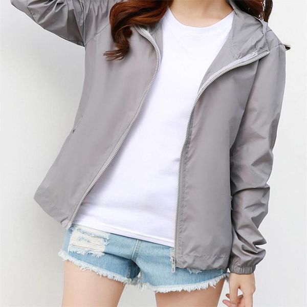 

women's hooded jackets outerwear summer causal fashion women basic jackets coats windbreaker zipper lightweight bomber1, Black;brown