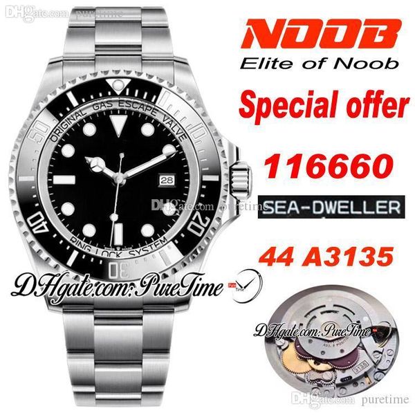 

2020 elite version sea deweller sa3135 automatic ceramic bezel black white dial mens watch james cameron stainless steel bracelet puretime 2, Slivery;brown