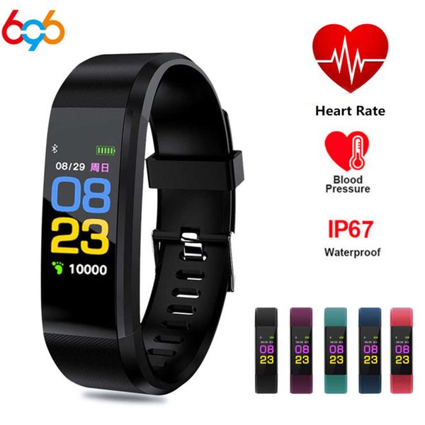 

696 115 plus blood prsure band fitns tracker exercise watch heart rate monitor smart wristband android ios