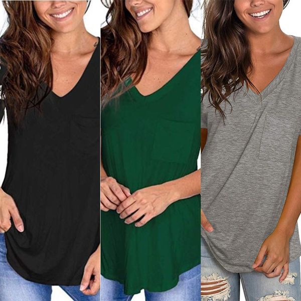 

2020 new splicing t-shirt lace lace women's casual loose v-neck short sleeve summer yfz6a, White