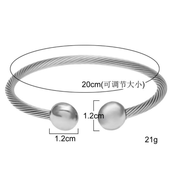 

hip hop open magnetic stainless steel health bracelet ice out men women magnet twisted rope bracelet wmtusn, Black