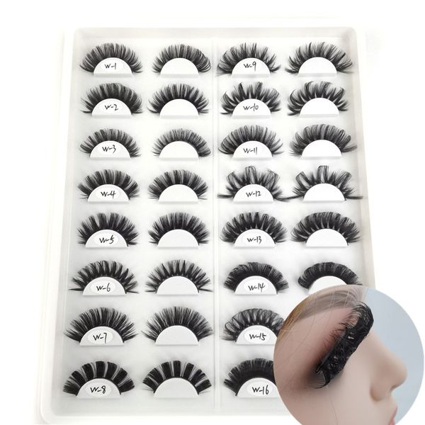 D Curl Russo Finto 3D Ciglia di visone Croce Glam Ciglia finte Cruelty Free Soft Natural Eye Lash Extension