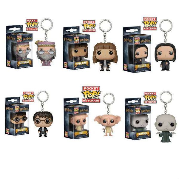 

harry potter figure keychain hermione harry potter funko pop keychain figure pendant 6 styles
