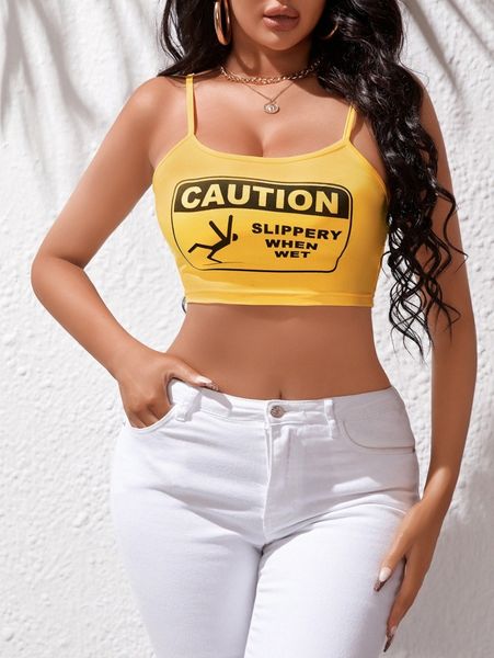 

sxy cartoon & letter graphic crop cami d5ah#, White