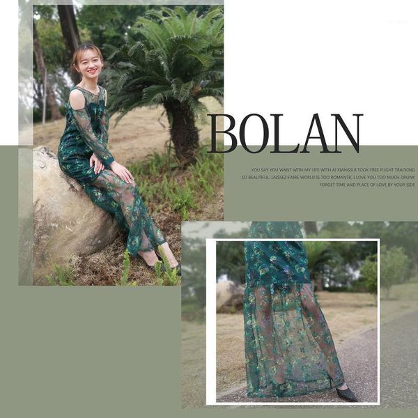 

the new summer 2020 green printing three-dimensional embroidery strapless dress1, Black;gray