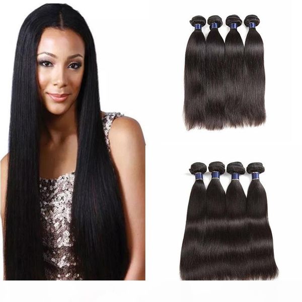

indian brazilian straight virgin hair bundles unprocessed indian malaysian straight human hair extensions straight natural black 4pcs lot