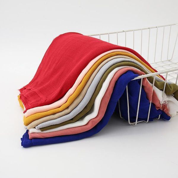 

scarves autumn and winter cotton linen hijab scarf women fashion literary shawl dual-use foulard femme, Blue;gray