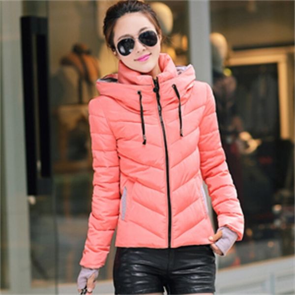 

2021 new winter women jacket short cotton-padded women clothing parka overcoat casual casacos winter coat jaqueta feminina inverno jcsw, Black
