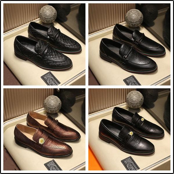 

bs brand men's casual shoes elegant british style dress shoe for men comfortable breathable men shoes classic leather shoes 38-45 11, Black