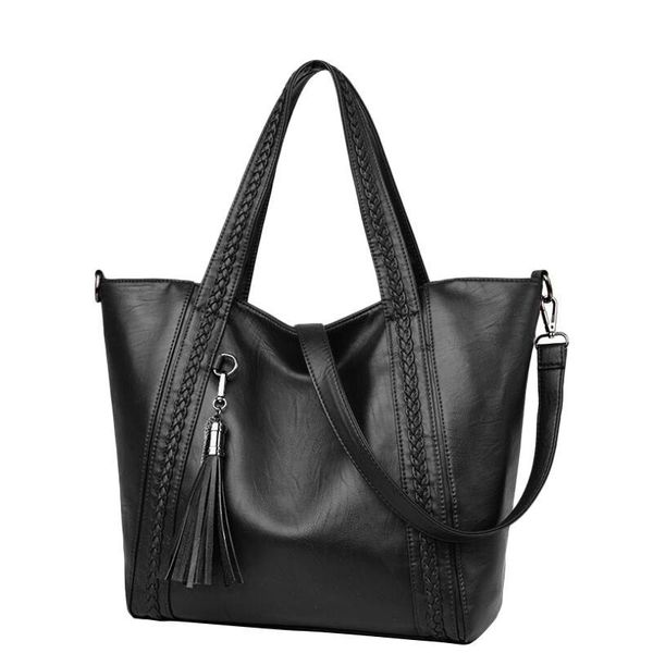 

black large size women messenger bags soft leather women bags washed pu leather crossbody for female handbag purses