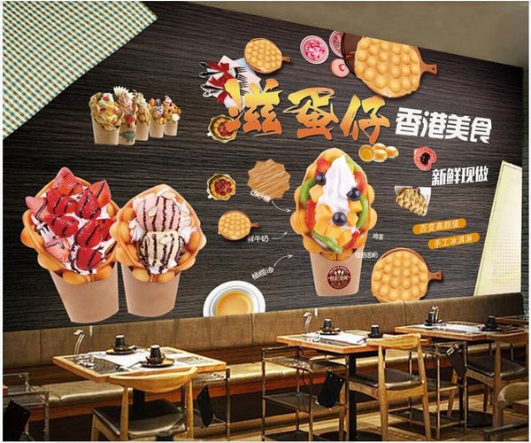 

3d wallpaper custom p hong kong style milk tea zidanzi restaurant food living room home decor 3d wall murals wallpaper for walls 3 d