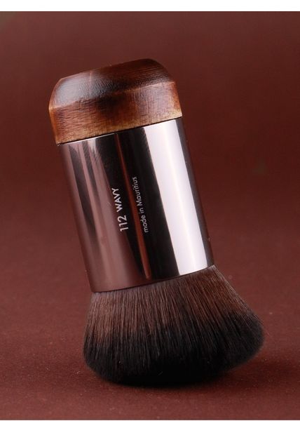 

makeup brushes 1 piece #112 portable angled flat foundation brush natural wood buffing cover professional make up