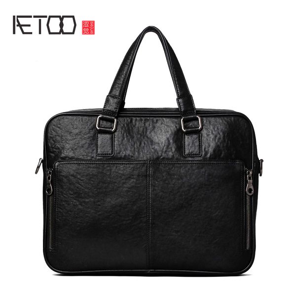 

hbp aetoo leather laphandbag, casual business briefcase, vintage leather slant bag