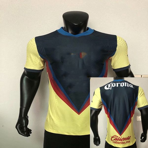 

player version of g.dos santos 20 21 home america yellow jersey football r.sambueza p.aguilar 2020 2021 away mexico club football shir, Black;yellow