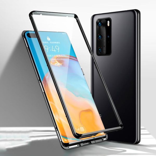 

magnetic case for huawei p40 pro case luxury double side glass cover 360 full protective case for huawei p 40 p40 h bbywmq