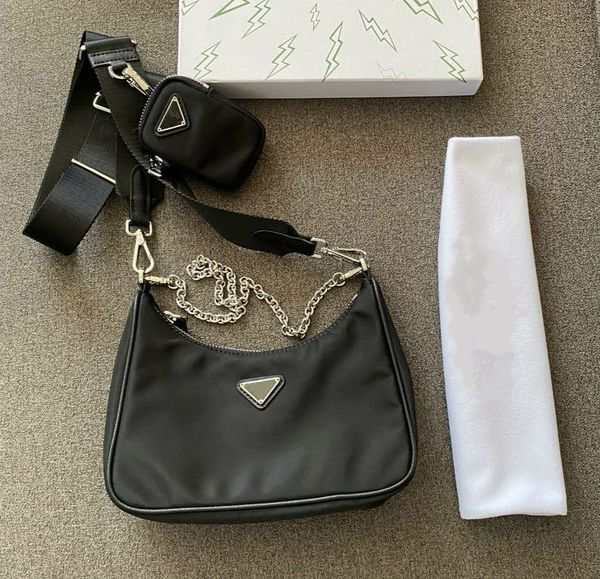 

women's shoulder bag crossbody bag new fashion hobos baguette small size vintage style black with gift box #shelala