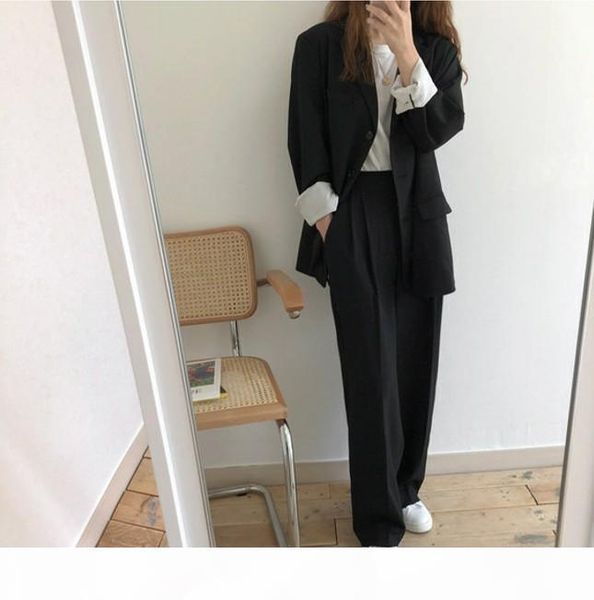 

plus size 2020 women suit casual pant suits for women tailleur femme oversized blazer set conbinaison femme ropa formal mujer, White;black
