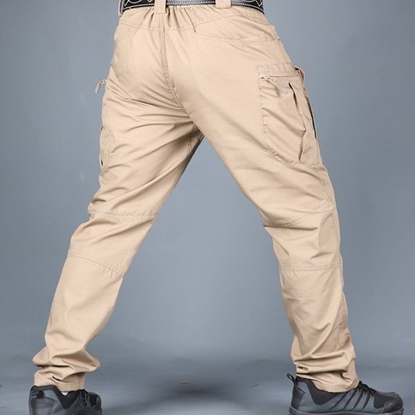 

cysincos men tactical pants fashion multi pockets hip hop joggers sweat pants waterproof military hiking outdoor trousers 3xl lj201007, Black