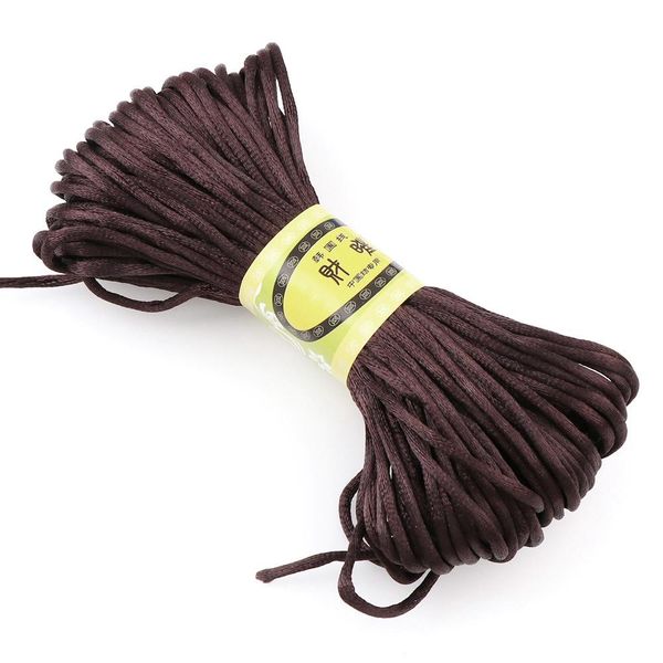 

20m lot braided macrame silk macrame cord rope thread wire 2mm diy chinese knot satin nylon bracelets making findings beading h jllnlq