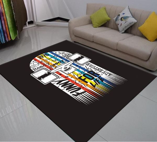 

carpets carpet 3d printed outdoor door mats play fashion skateboard for living room boy girl bedroom doorway rug