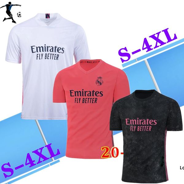

s-4xl 20 21 real madrid men soccer jerseys hazard sergio ramos benzema vinicius camiseta 2020 2021 football shirt uniforms, Black;yellow