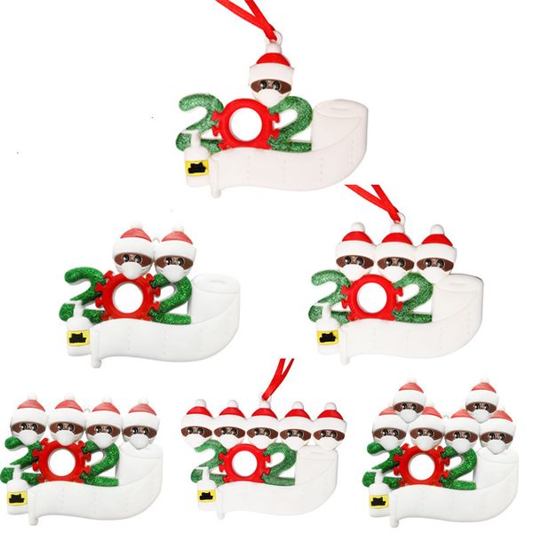 

family christmas tree pendant survivor isolation pvc mask snowman hanging pendant diy name greetings decoration 3d christmas ornament 90d9