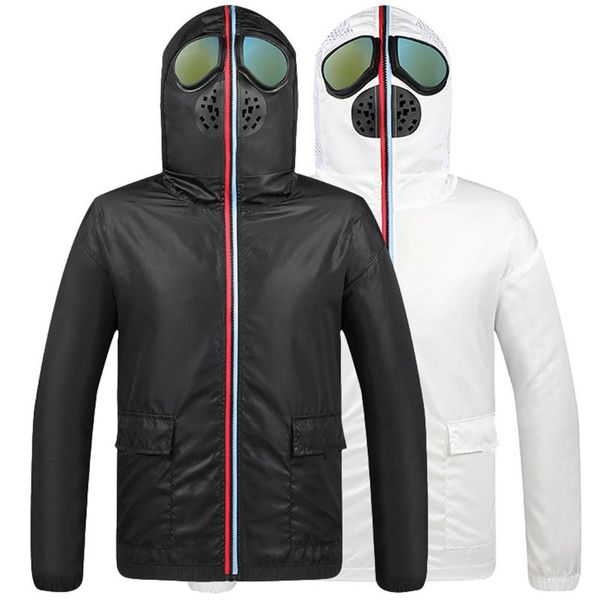 

plus size jacket men hooded with glasses casual jackets men jacket clothes new windproof face jackets hat headwear coat, Black;brown