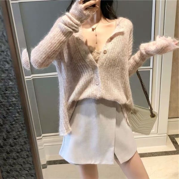 

fjcpe френч свитера sweaterforeign модно нерегулярная юбка костюм стиль свитер две частей хепберна темперамент летом 2020 7yqj9, Gray