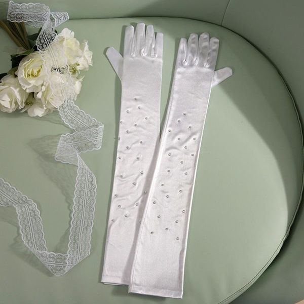 

women finger ivory bridal wedding gloves long fingertips light board plain white gant mariage femme opera gloves black st227 h jllznj