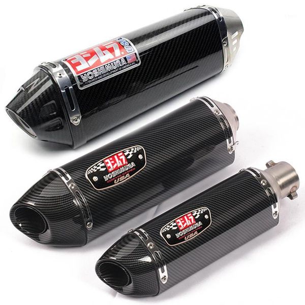 

51mm universal motorcycle exhaust for yoshimura muffler fake carbon fiber steel pipe escape moto pitbike benelli trk 502 cb650f1