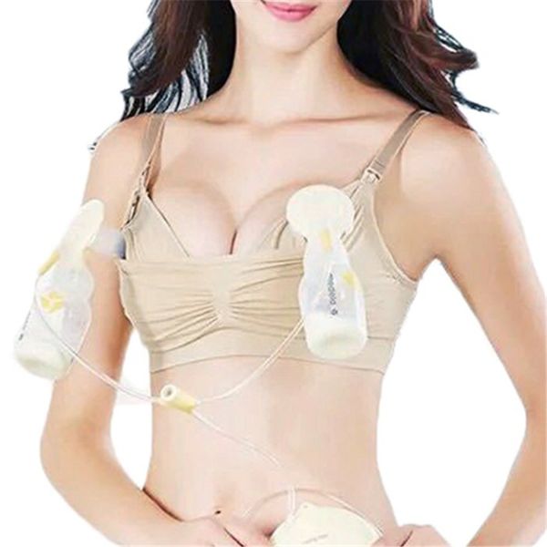 

women's nursing hands-maternity breast pump bras new bebes breastfeeding pumping women bra solid, Red;black