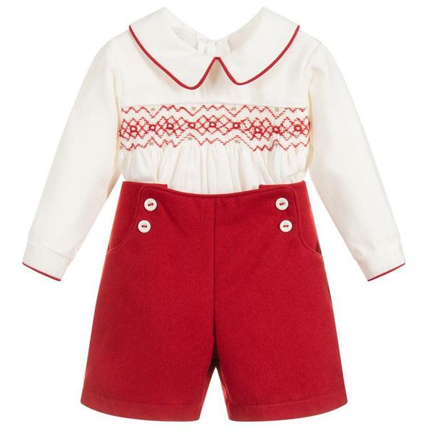 

clothing sets baby girls autumn clothes set striped t-shirt and red short pants christmas kids children western fashion outfits, White